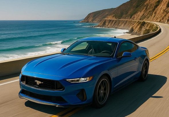 Ford Mustang on Pacific Coast Highway